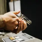 revolver na mao inox