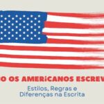 Cartao de visita professora de ingles americana moderno azul e vermelho 1