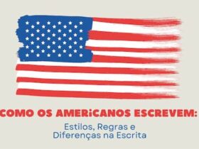 Cartao de visita professora de ingles americana moderno azul e vermelho 1