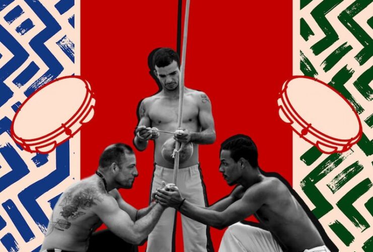 Cartaz campeonato de capoeira colorido branco vermelho 1