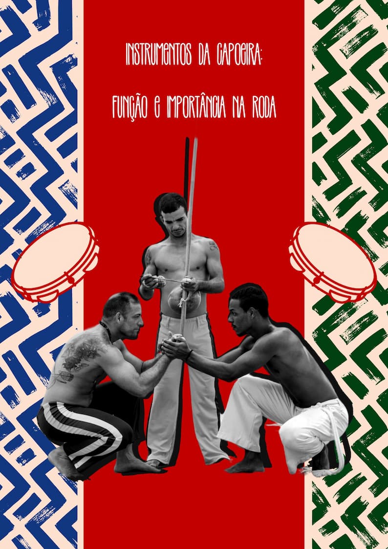Cartaz campeonato de capoeira colorido branco vermelho 1