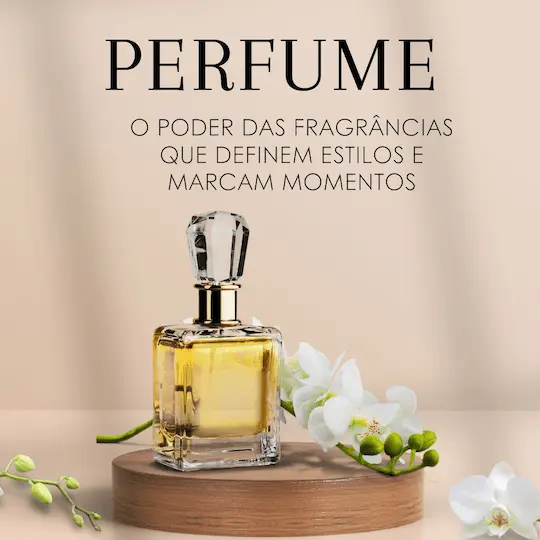 Post instagram perfume elegante preco bege preto